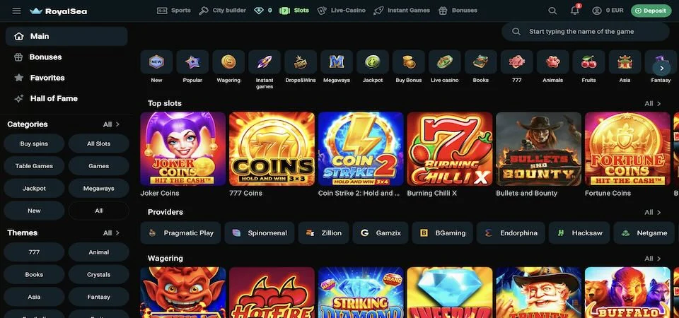 RoyalSea Casino — katalog automata